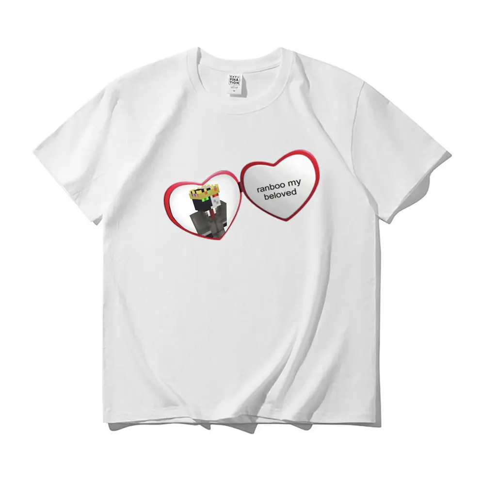 

Quackity My Beloved T Shirts Homme Funny Loose All-match Tshirt Tops Male Crewneck Casual Tees Short Sleeve 100% Cotton T-shirts