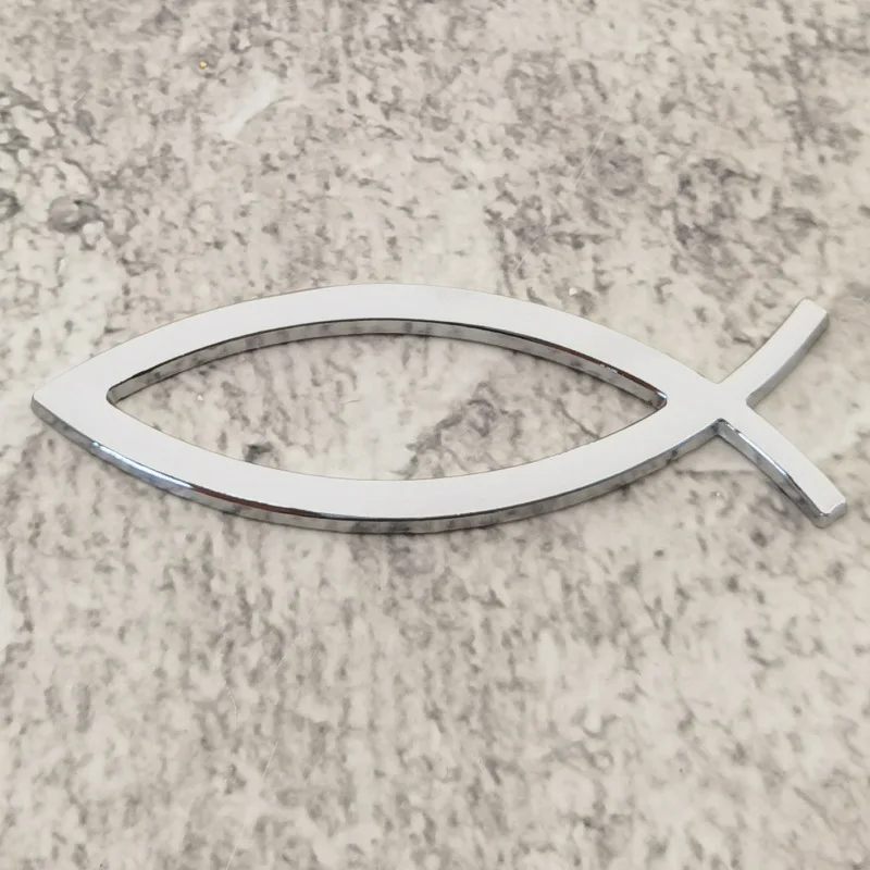 

1 шт. "Jesus Fish" форма автомобильная наклейка металлическая наклейка наклейка 3D рыба наклейка на автомобиль эмблема
