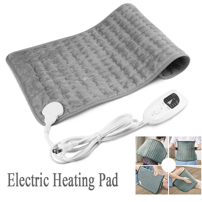 

Electric Heating Pad Electric Blanket 110-240V Timer Heated Pad For Shoulder Neck Back Spine Leg Pain Relief Winter Warmer