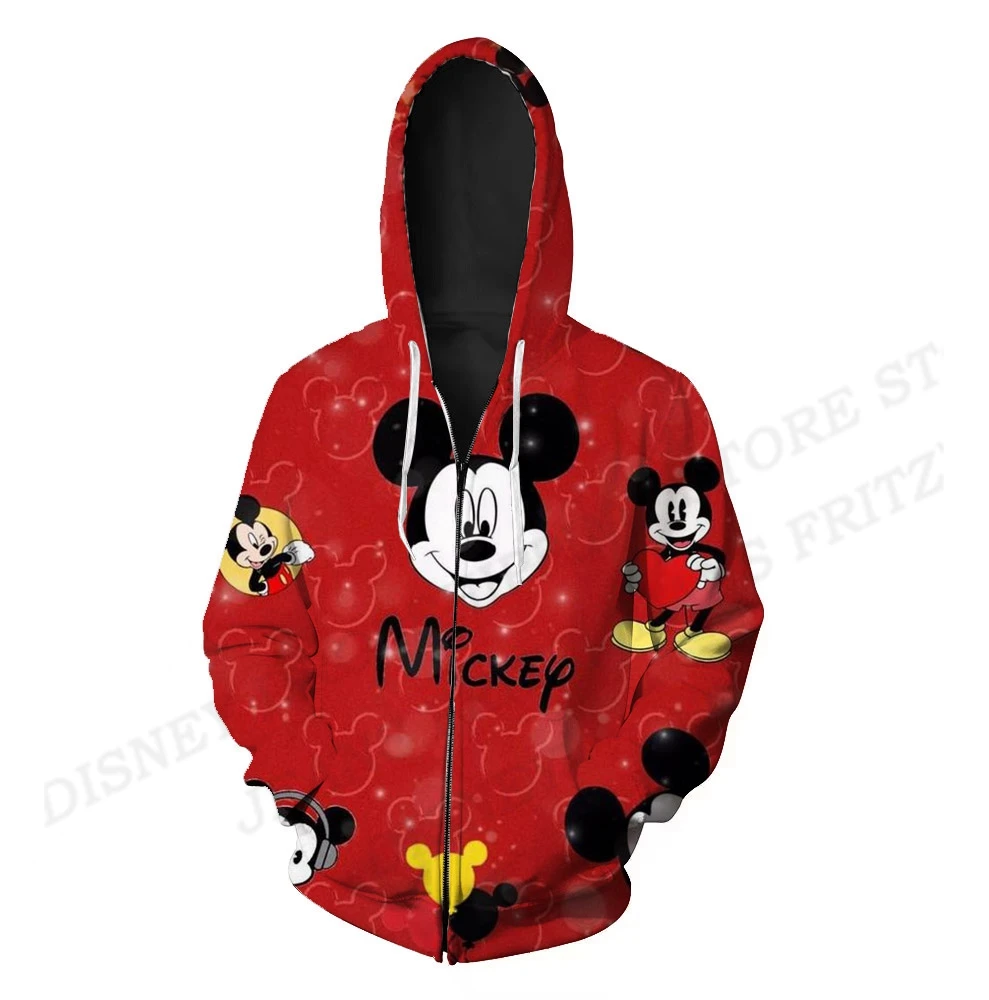 

Mickey Mouse 3d Print Hoodies Men Women Fashion Zip Up Hoodie Kids Hoodie Boy Coat Women Sweats Minnie Castle Sudadera Zipper