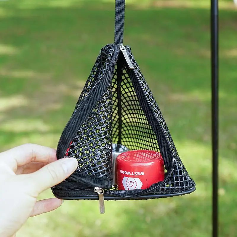 

Outdoor Triangular Drying Net Foldable Storage Net Camping Hanging Net Storage Basket Pvc Hanging Net Bag Outdoor Supplies