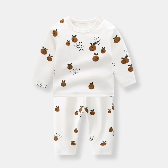 0-3T Newborn Kid Baby Boys Girls Clothes Set Long Sleeve Cotton Top and Pant Suit Pj Set Cute Sweet Sleepwear Pajamas Set Outfit 5
