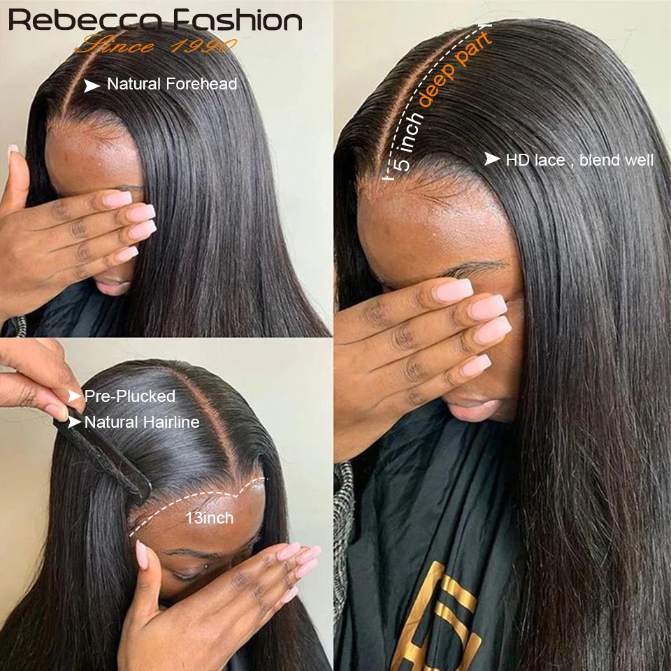 Парик на сетке Rebecca T Part парики из человеческих волос для черных женщин