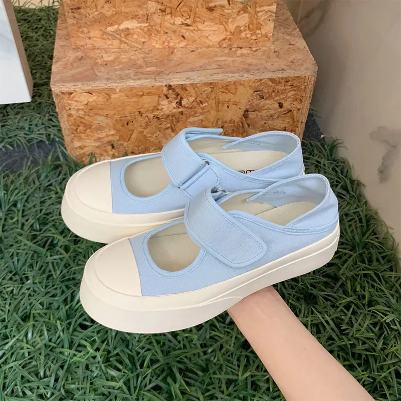

High-quality New Uniform Canvas Shoes Female Hong Kong Taste Niche Retro Big Head Shoes College Style Student Women's Shoes