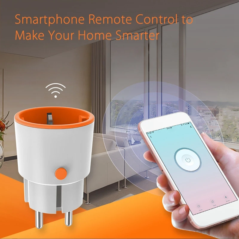 Вилка электропитания Tuya Smart Zigbee розетка стандарта ЕС 16 А кВтч монитор