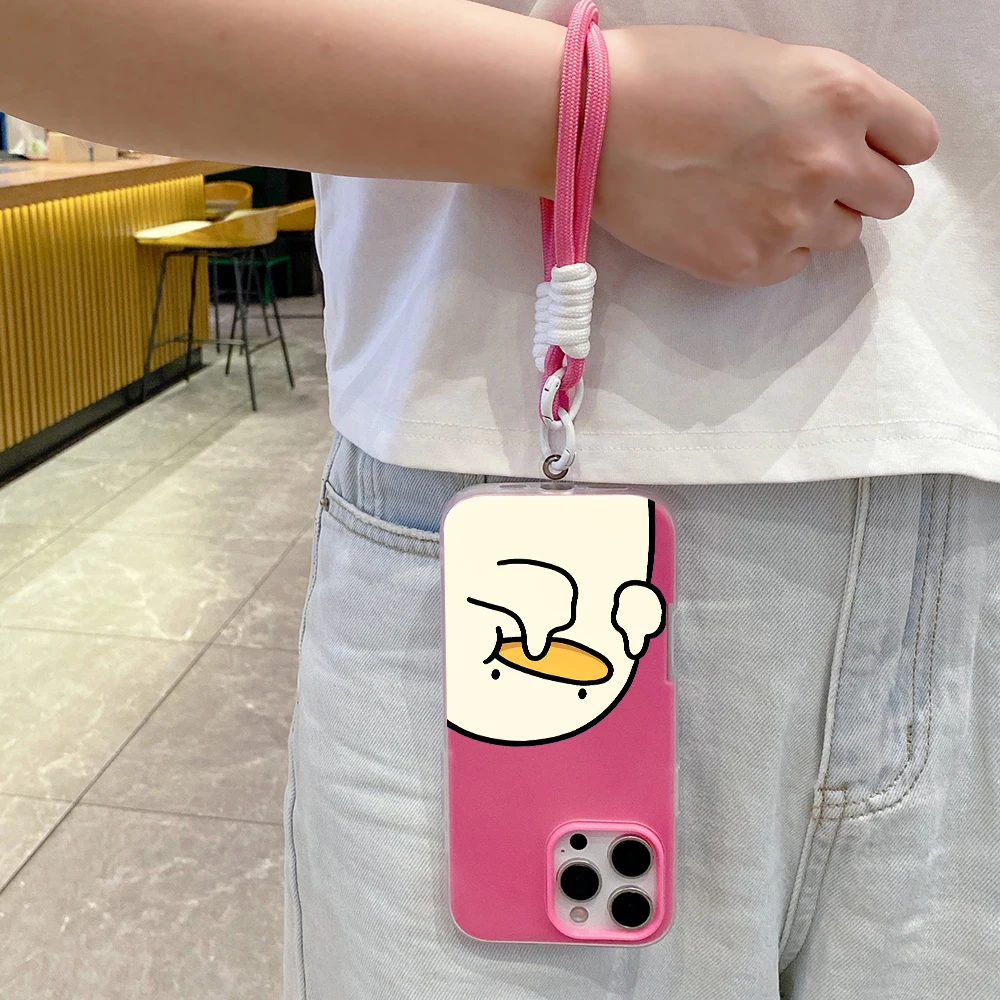 Фото Чехол для телефона Kawaii Cartoon Duck Jelly для Xiaomi 14 T 17 Pro Max 15T Pro Mi 11 Lite 5G, мягкий силиконовый матовый чехол с ремешком №3