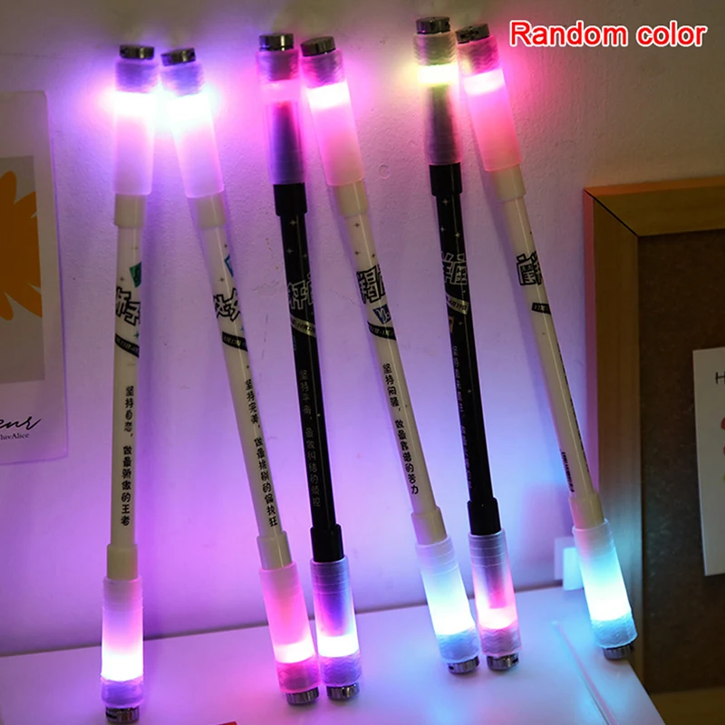 

Cute 12 Constellations Rotating Led Flash Gel Pen Creative Lighting Student Learning Stationery Test Signature Pen