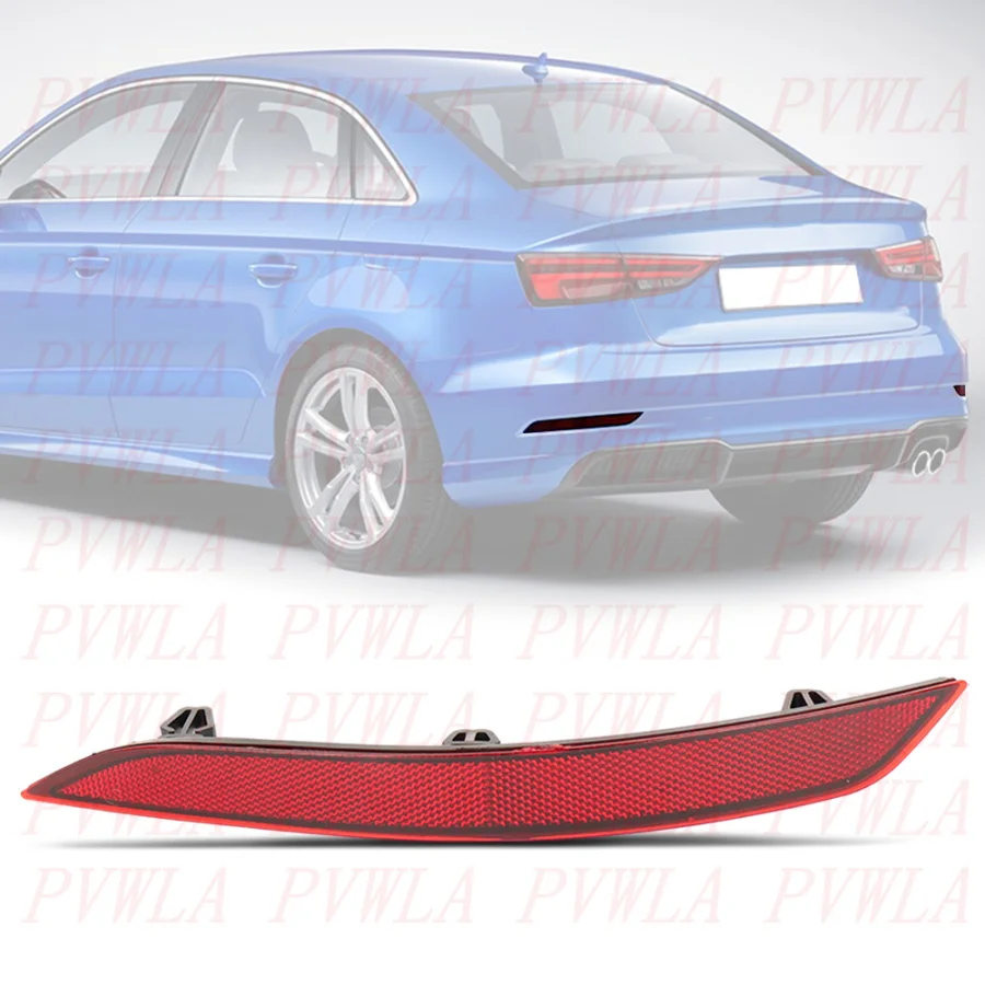 

Для Audi A3 седан 2017 2018 2019 2020 отражатель заднего бампера лампа автомобильные аксессуары 8V0945105/8VD945105C 8V0945106/8VD945106C