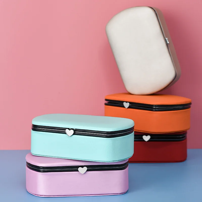 Simple Portable Jewelry Box Ring Earrings Necklace Korea Jewelry Box Fashion Storage Box Jewellery Box Jewelry Boxes For Women
