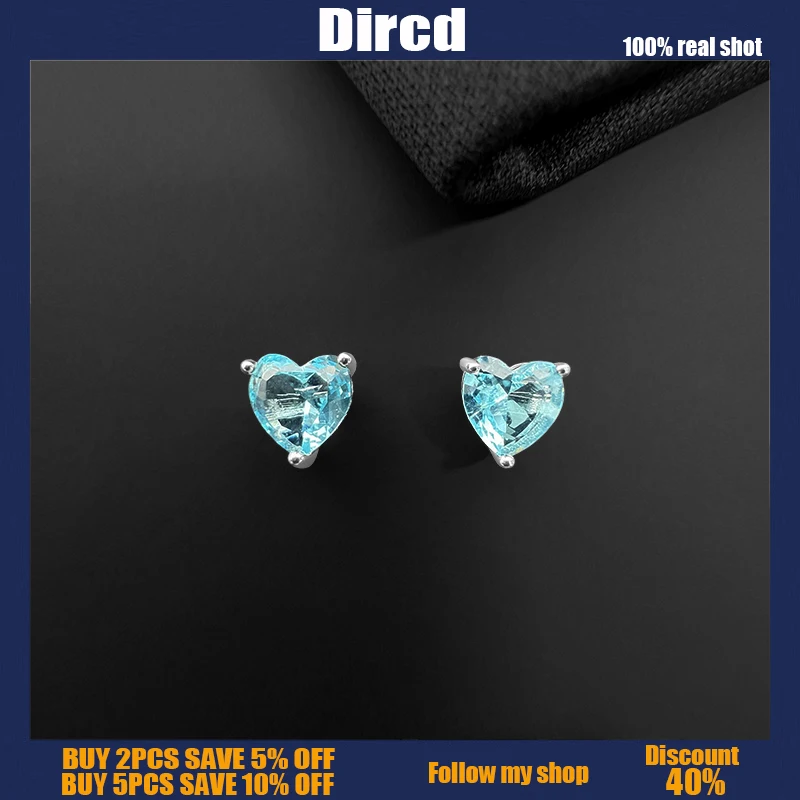 

Женские серьги-гвоздики в виде сердца, из серебра 925 пробы