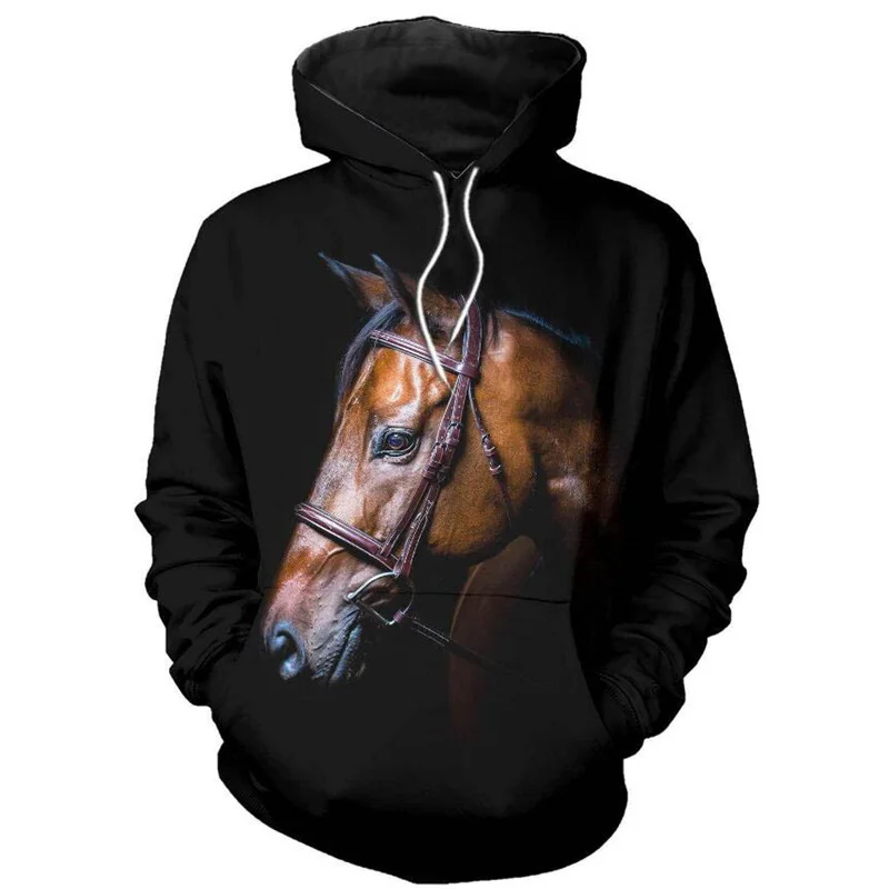 

Fall Casual Hoodie Pretty Horse 3D Printed Fashion Zip Hoodie Unisex Hip Hop Street Casual Harajuku Sweatshirt Jacket L0039