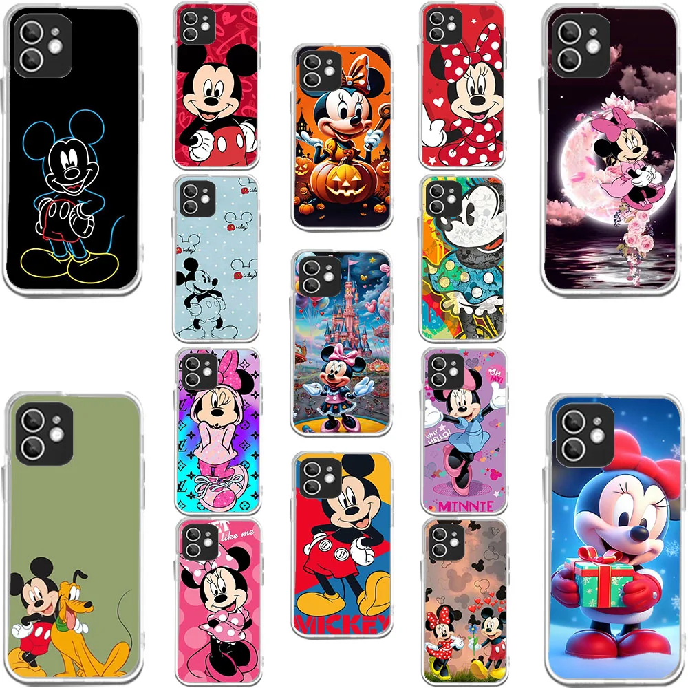 WAA-20 Прозрачный гибкий чехол из ТПУ с Микки и Минни для LG K42 50 52 62 71 G8 V40 60 G52 61 92 X4 VELVET