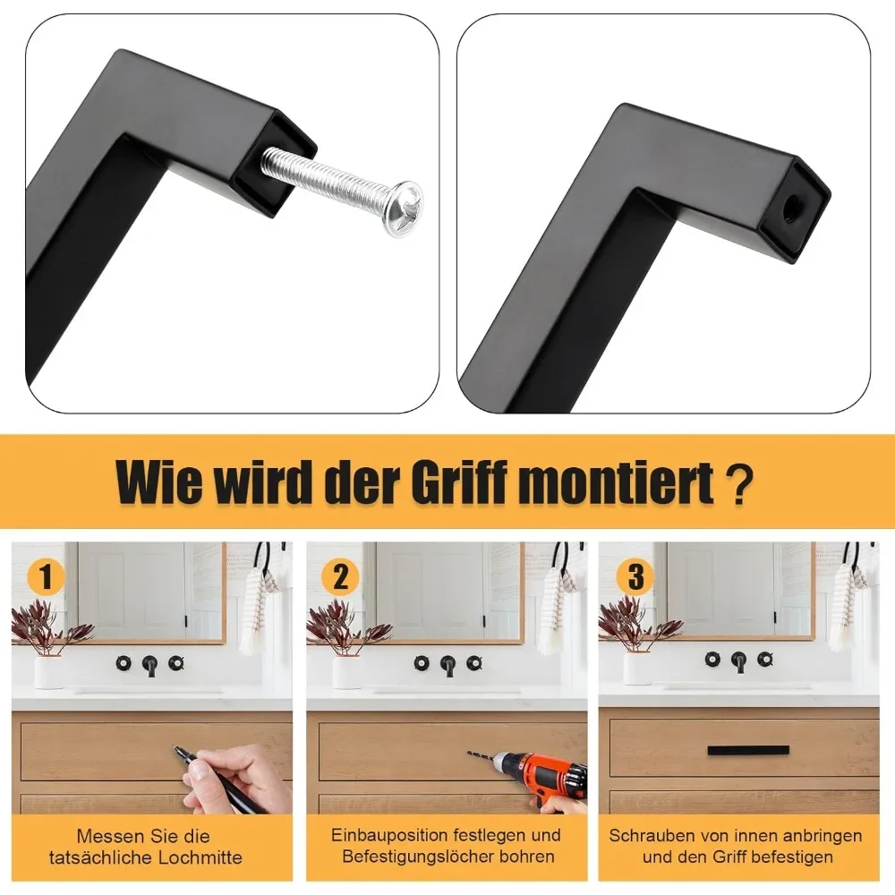 18 шт. квадратная мебельная фурнитура из нержавеющей стали дверные ручки шкафа