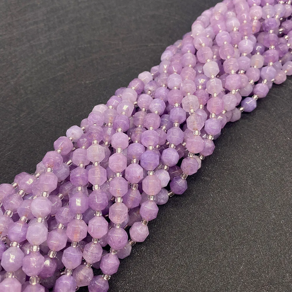 Бусины Из Натурального ограненного аметиста круглые свободно разделенные