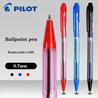 6pcs japanese pilot ballpoint pen bpk p push type color woodpecker medium oil pen student with 0 7mm gel pen bullet stationery