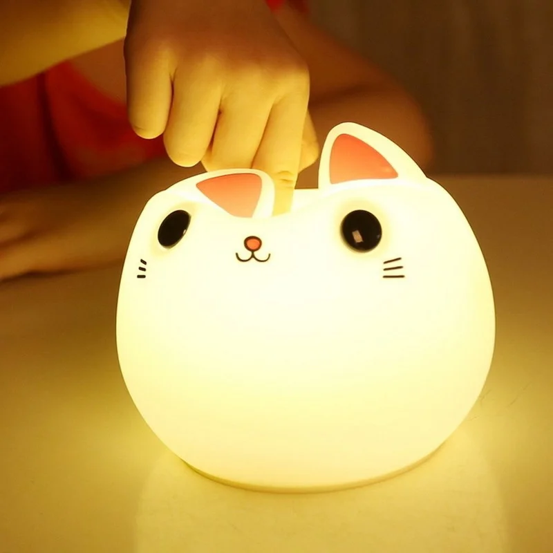 ночник котик. ночник-проектор звездного неба summer infant slumber buddies deluxe дино. ночники в спальню. ночник детский мягкий. мягкий силиконовый ночник colorful silicone lamp.