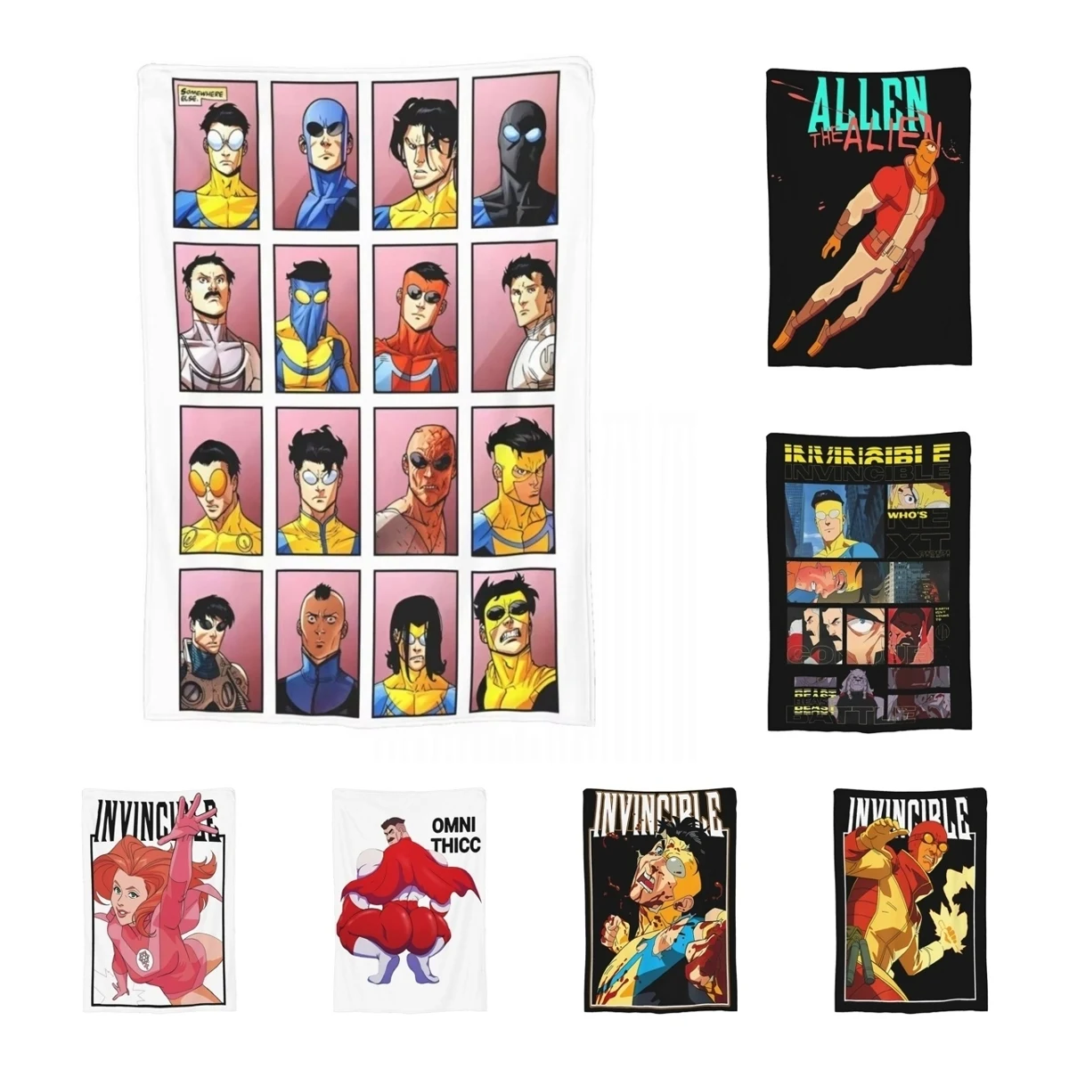 Фото Одеяла из сериала Invincible Mark Grayson, флисовое всесезонное многофункциональное супермягкое одеяло для кровати, автомобильные покрывала №1