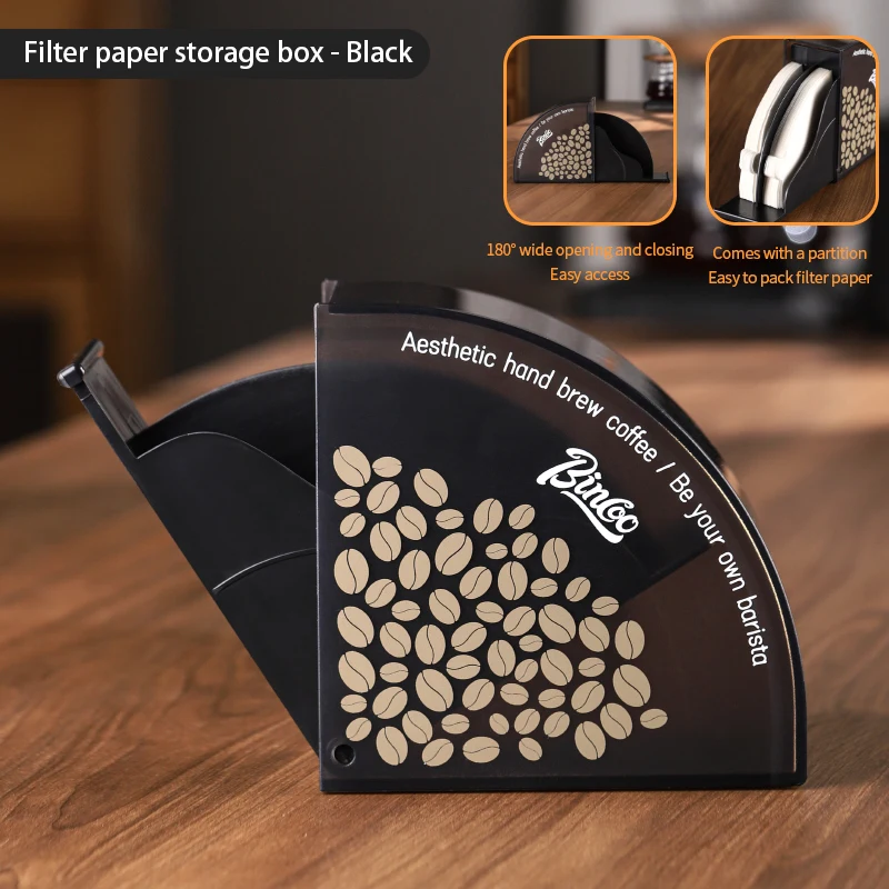 

Bincoo Лидер продаж веерообразная V-образная фильтровальная бумага для кофе пыленепроницаемая барная стойка для хранения ящик для хранения пылезащитная коробка для фильтровальной бумаги инструмент для бариста