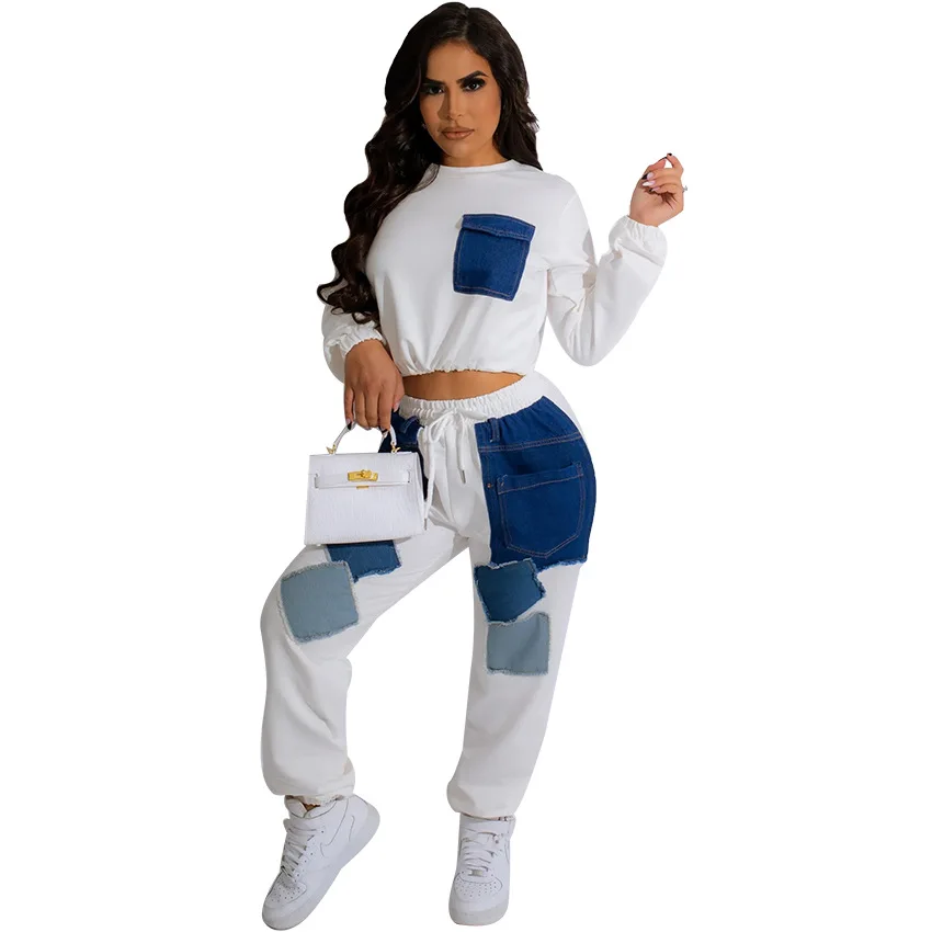 

Женские комплекты из 2 предметов, Африканский Дашики, осенне-зимний пуловер, костюм из топа и брюк, комплект из двух предметов, спортивный ко...