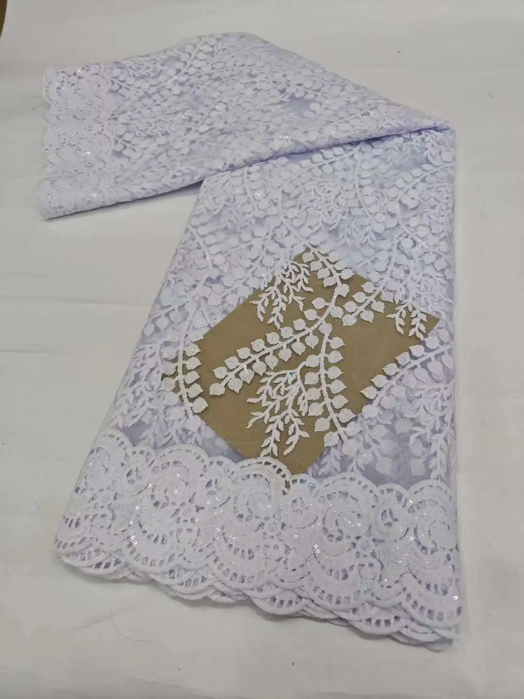 Африканская кружевная ткань 2024 с блестками и вышивкой нигерийское свадебное