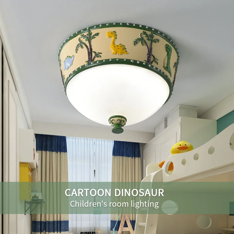 

Cartoon dinosaur ceiling lamp creative cartoon children's lamp cute eye protection lamp in baby's small room