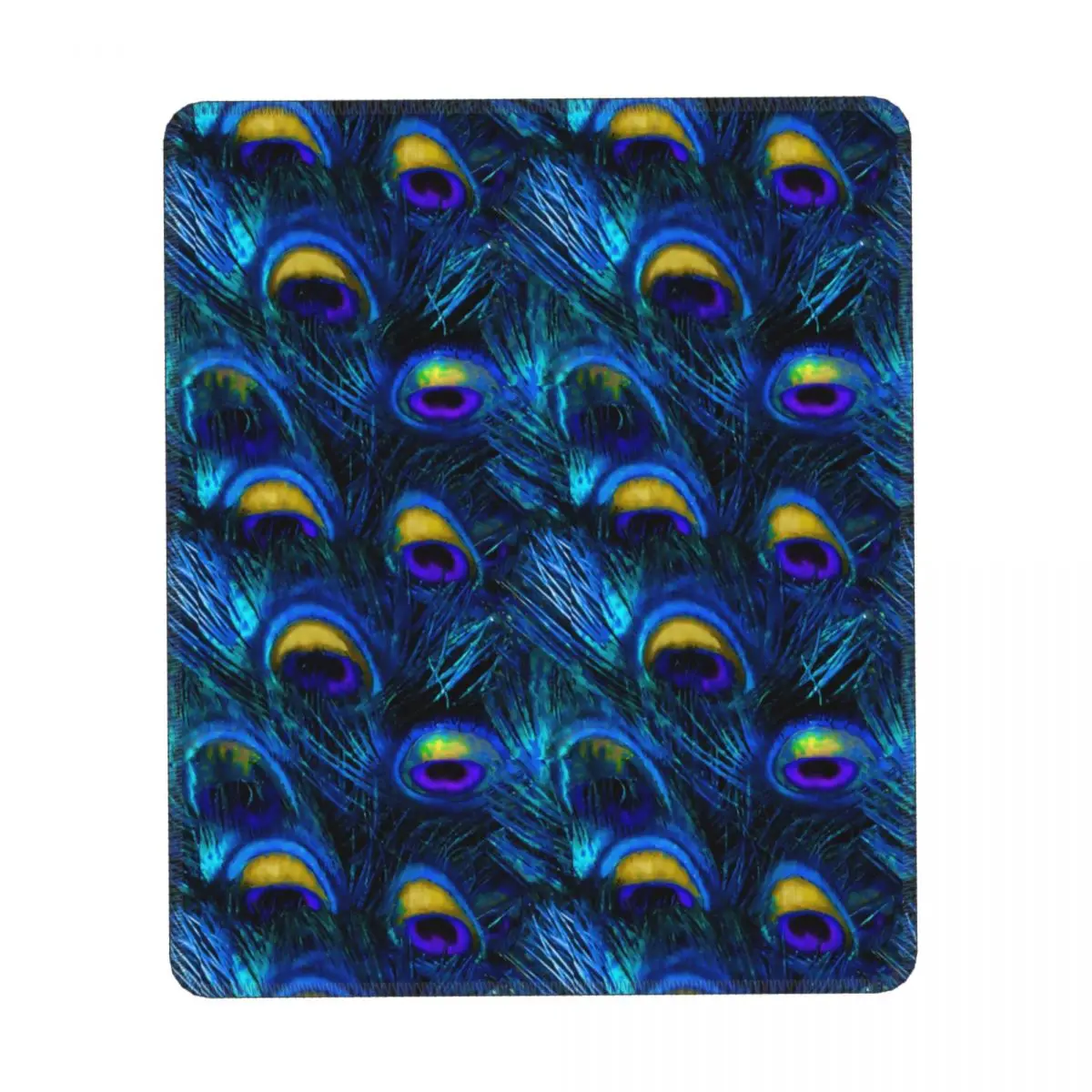 

Blue Peacock Feathers Vertical Print Mouse Pad Animal Print Desk Rubber Mousepad Aesthetic Anti Fatigue Kawaii Mouse Pads