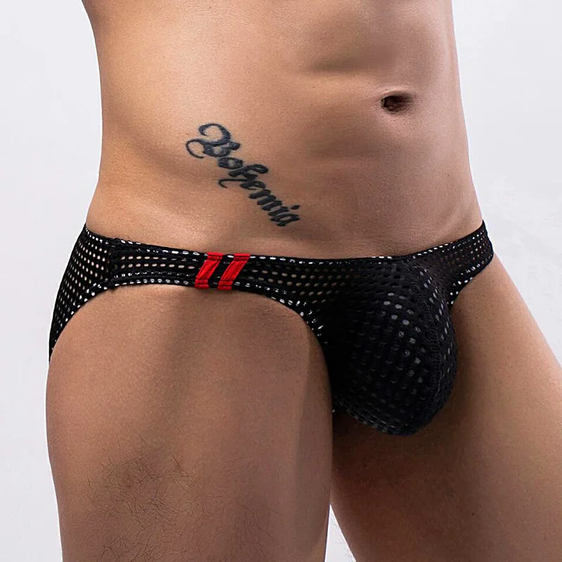 

Мужские дышащие трусы-бикини, сетчатые трусы, трусы, стринги, нижнее белье с низкой талией, сексуальное тонкое мягкое Мужское нижнее белье