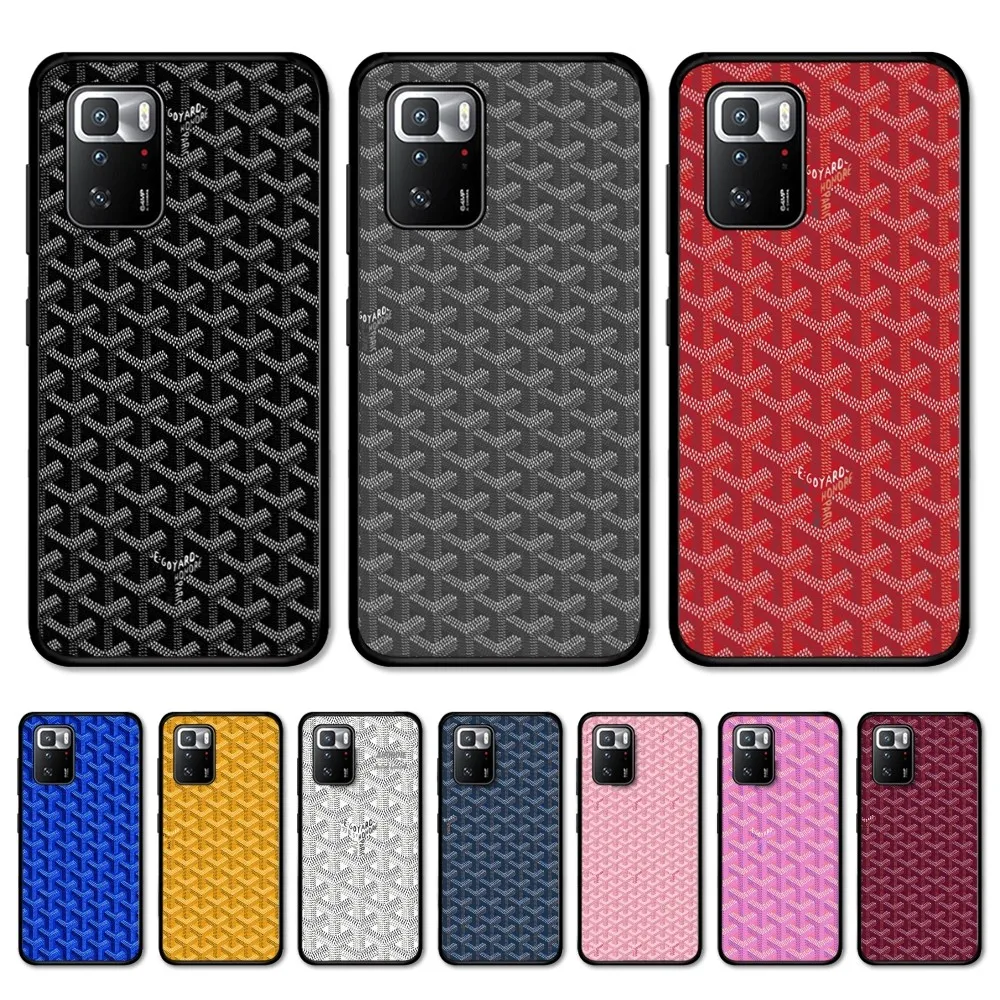 Fashion Luxury G-Goyards Phone Case For Redmi Note 4 X 5 A 6 7 8 T 9 9S 10 11 11S 11Epro Poco M3 Pro