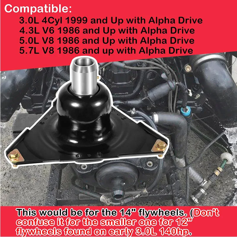Фото Соединительная муфта двигателя 14 дюймов для MerCruiser Alpha Drive V6 V8 - Замена 18643A5 18-2323, высокомоментная муфта для морских трансмиссий №2