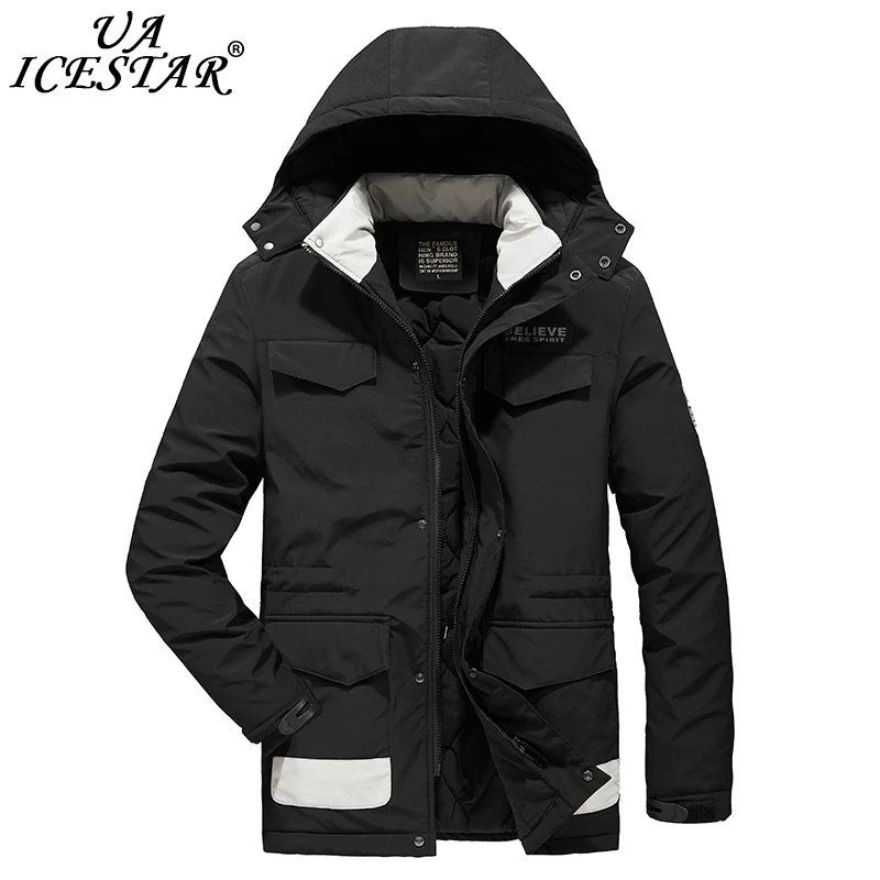 Men Windproof Outdoor Hooded Jacket Fashion Casual Coat Men Windbreaker Brand 2022 Winter Warm Thick Outwear Classic Parkas Men