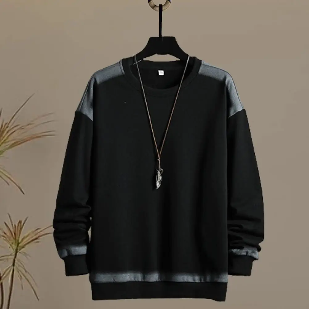 

Spring Sweatshirt Round Neck Colorfast Warm Comfortable Crew Neck Men Tops Men Sweatshirt for Daily Wear