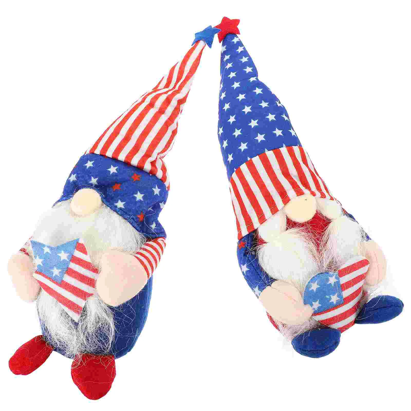 

2 Pcs Gnome Plush Toy 4th July Gifts Gnomes Decorations Home Tabletop Desk Presidents Day Clearance Cute