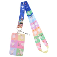 cute duck healing style lanyards key neck strap lanyards id badge holder keychain key holder hang rope keyrings accessories gift