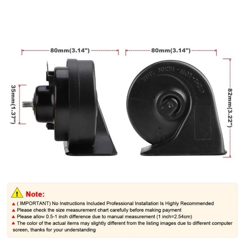 Автомобильный звуковой сигнал 12 В автомобильный улитки 410 дБ воздушный