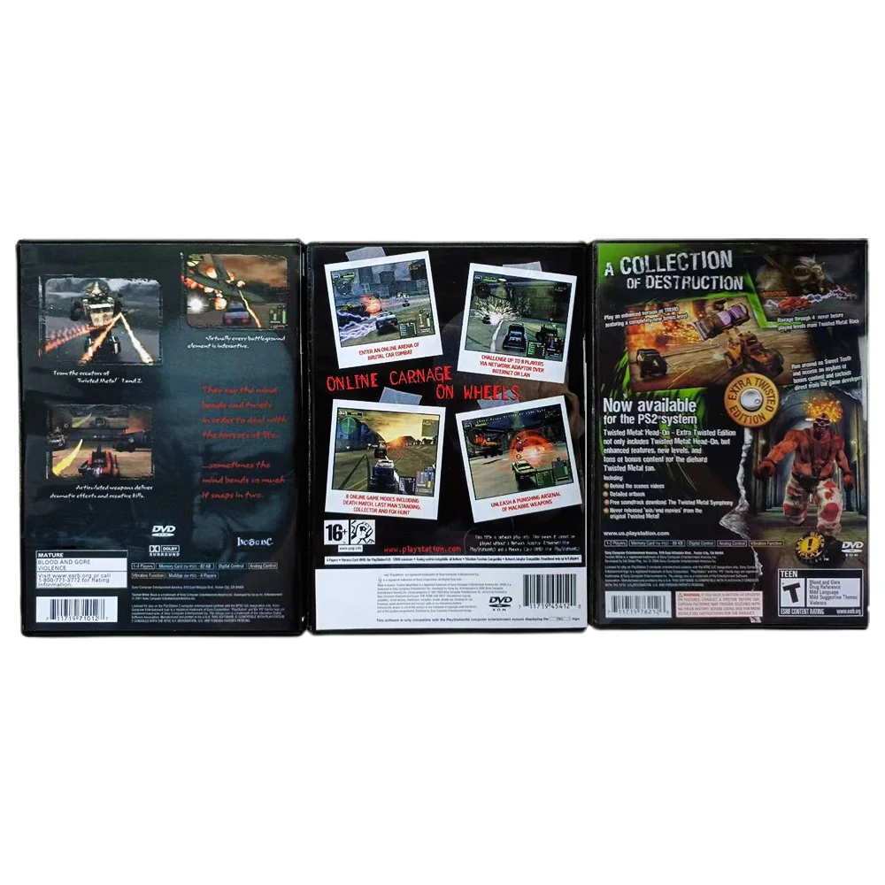 PS2 Twisted Metal Series с ручной копия диска, разблокировка игровой консольной станции 2, ретро-оптический драйвер, детали ретро-машины для видеоигр (art.: 3920d09fbae45) - 3920d09fbae45