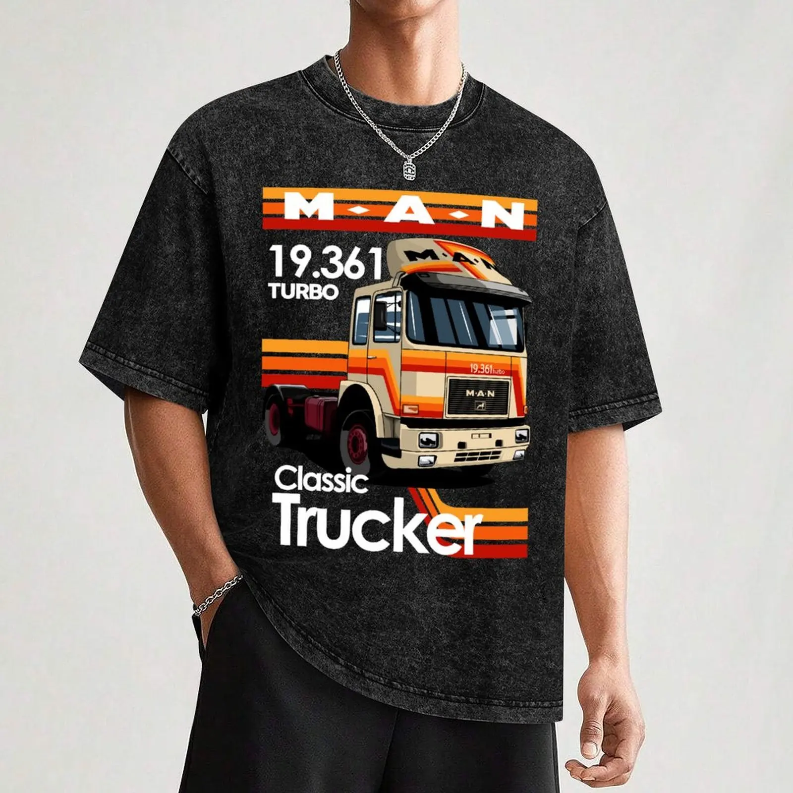 Мужская классическая футболка Truckby petrothings аниме вещи Аниме футболки мужская