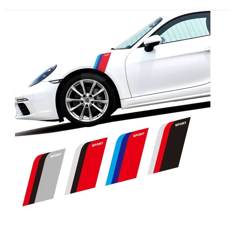 

Car Personality Creative Leaf Plate Wheel Eyebrow Stickers Modified Sport Three-color Strip Decorative Stickers Scratch Stickers