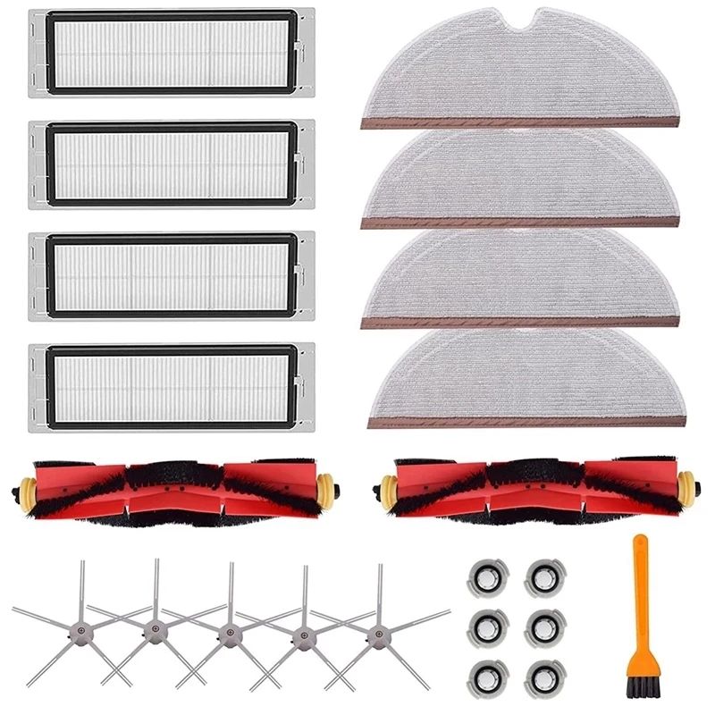 

22Pcs Accessories Kit For Xiaomi Roborock S4 S5 S6 E4 E20 E25 E35 S50 Robotic Vacuum Cleaner Replacement Parts