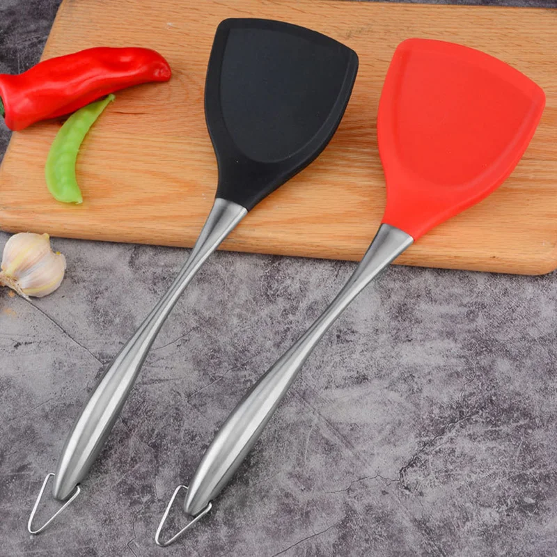 

New Long Handle Spatula High Quality Silicone Kitchen Cooking Spatula Creative Cookware Kitchen Accessories