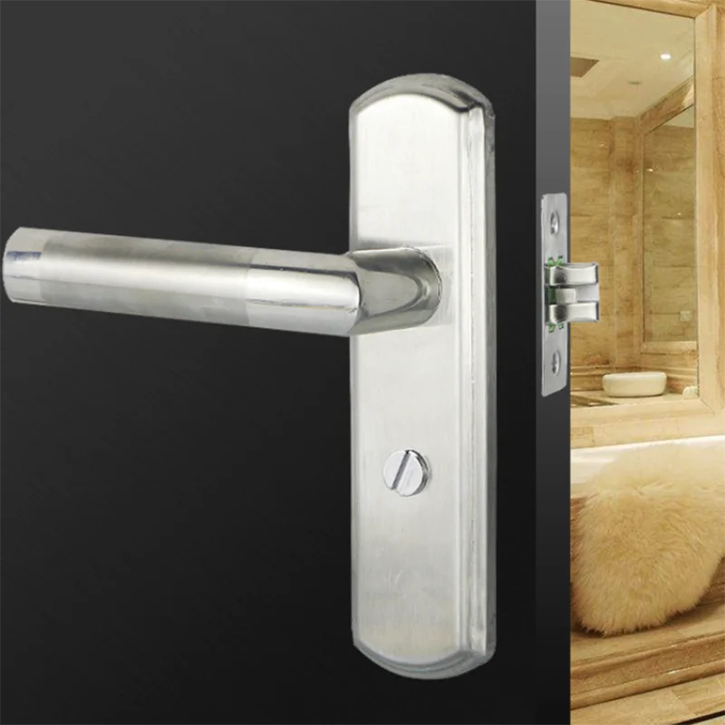

Modern Main Bedroom Door Lock Home Hotel Key Door Handle Security Slide Toilet Fechadura Porta Madeira WOOD Door Interior Lock