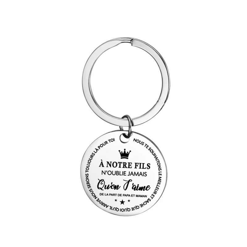 

Son French Keychain Don't Forget I Love You to My Son Birthday Graduation Gift TOP