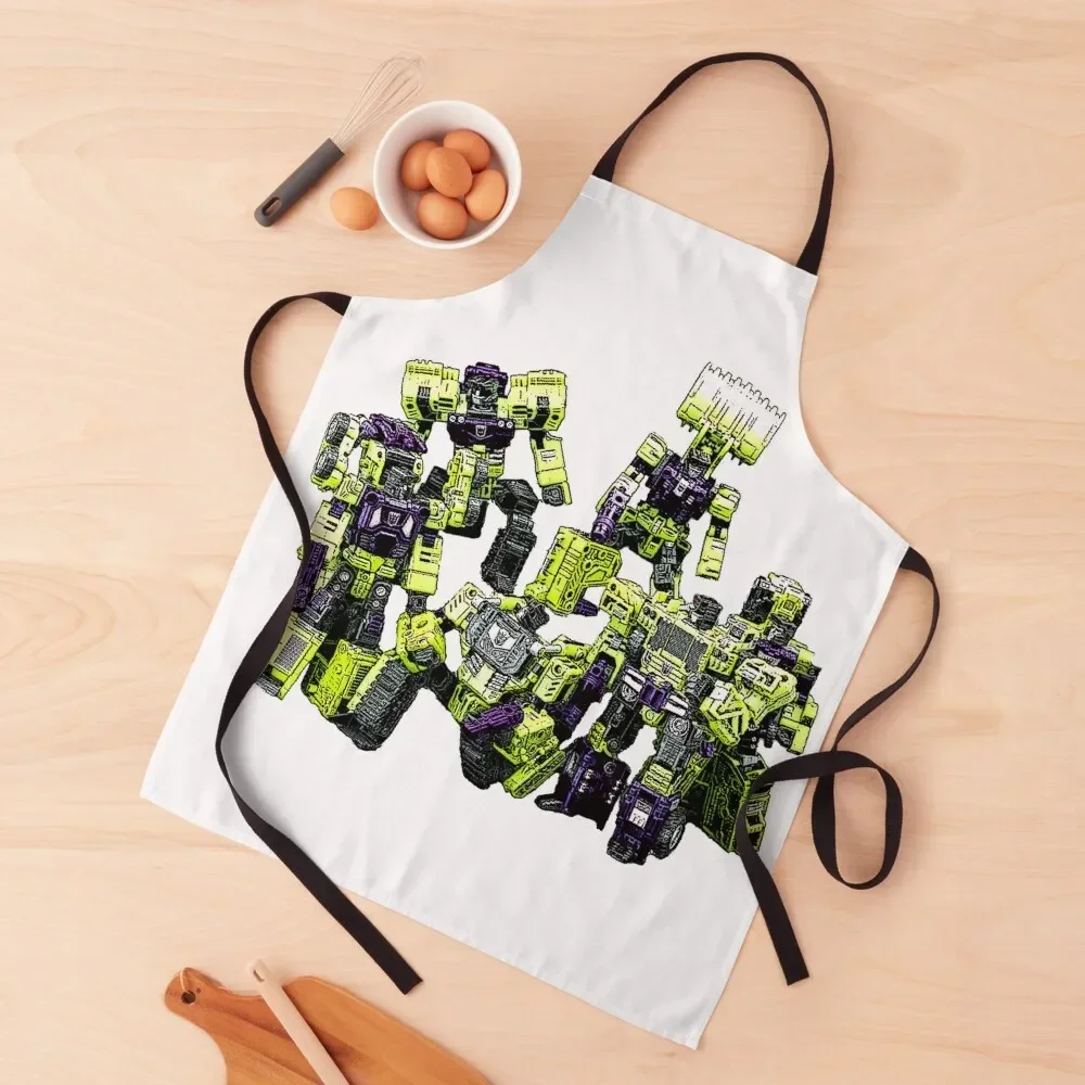 Фартук Constructicons Devastator от BX Brix с персональным логотипом Кухня Женский кухонный