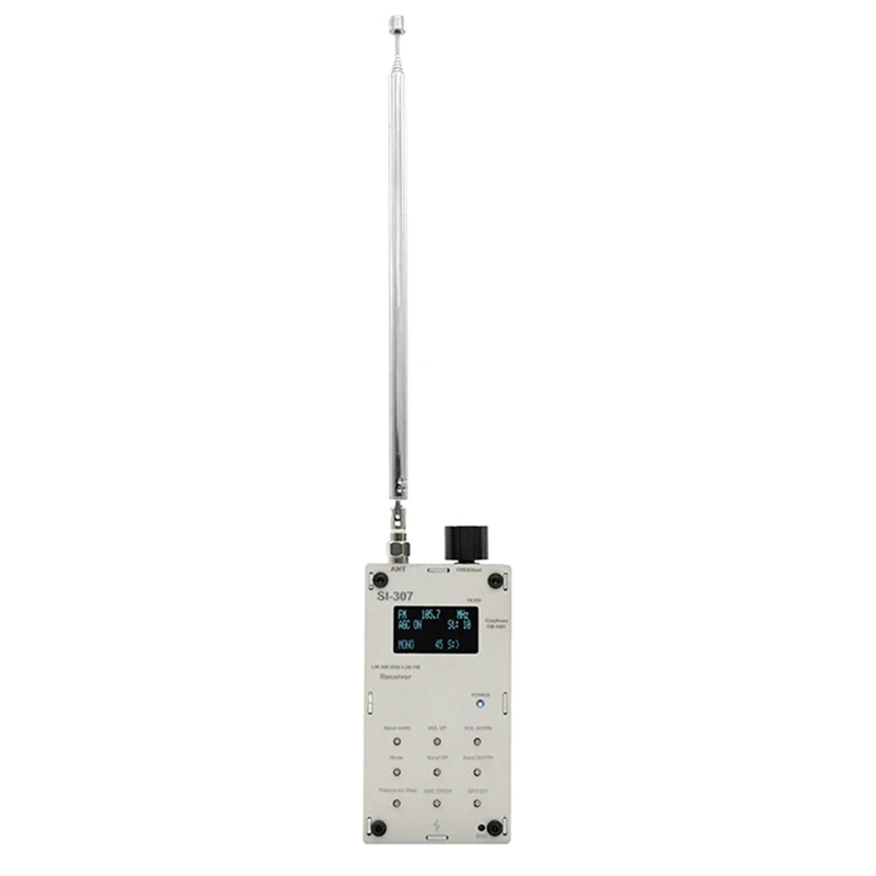 

SI4732 Si-307 300 кГц-108 МГц радиоприемник FM LW(MW SW) SSB USB AM с OLED кнутой антенной аккумулятор USB кабель динамик