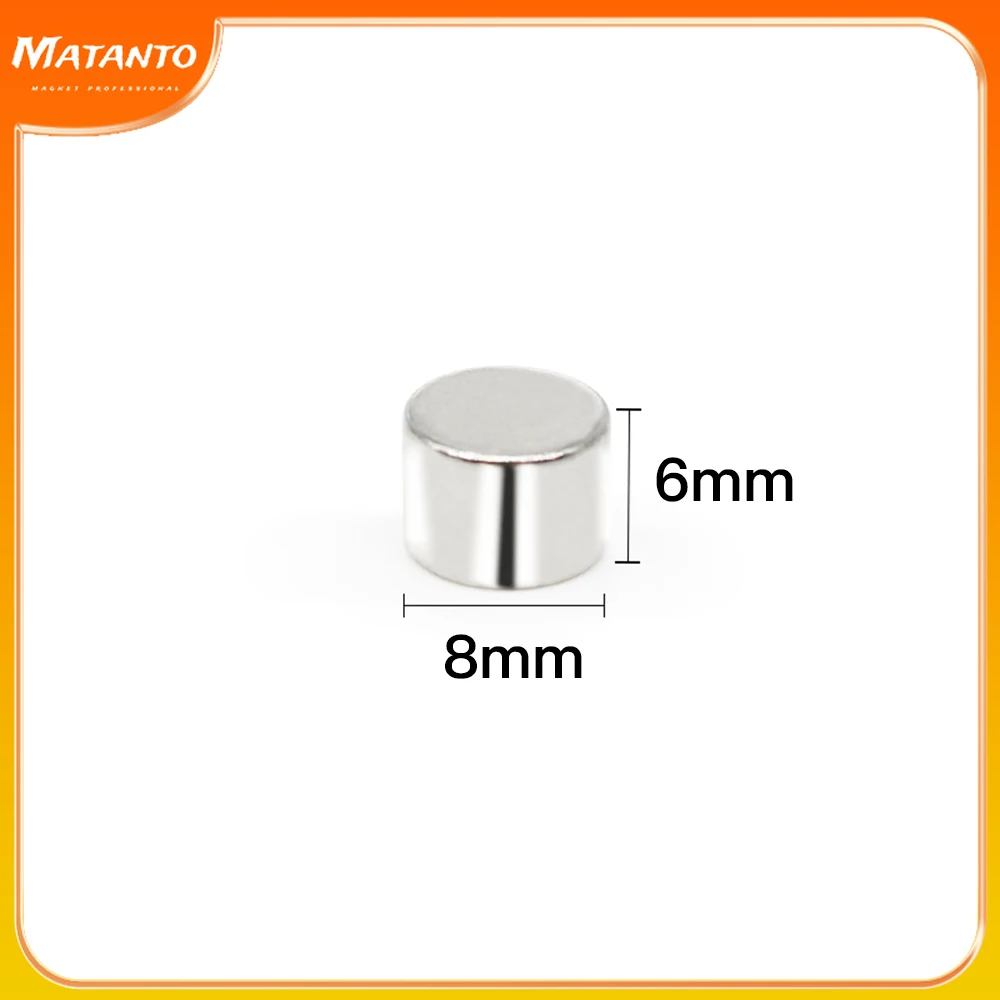 

10/20/50/100/150/200PCS 8x6 Round Powerful Strong Magnetic Magnet N35 Neodymium Magnet 8x6mm Small Disc Rare Earth Magnet 8*6
