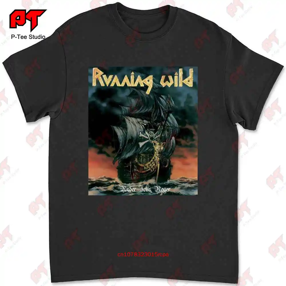 Футболка с логотипом группы Running Wild под Jolly Roger 92D8