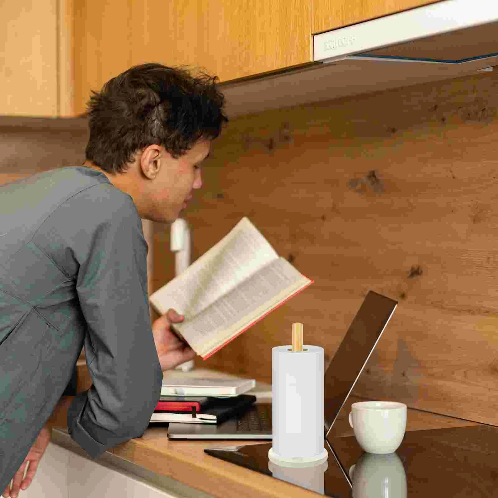 

Paper Holder Toilet Roll Towel Tissue Stand Standing Dispenser Rack Wooden Kitchen Wood Free Rustic Base Bathroom Holders