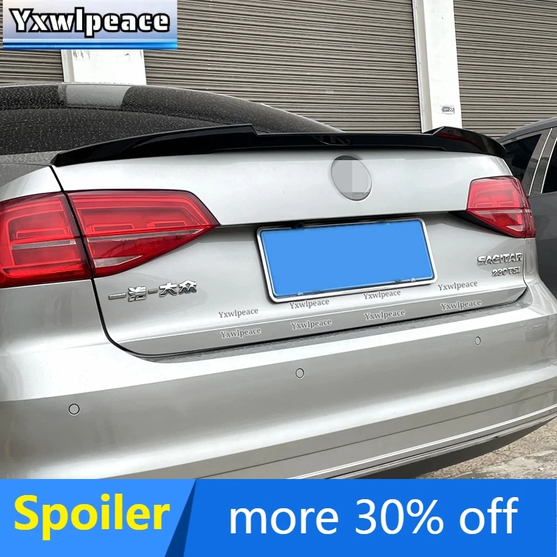 

For VW Volkswagen Jetta MK6 Spoiler 2012-2018 High Quality ABS Plastic Primer Color M4 Style Rear Trunk Lip Spoiler Car Styling