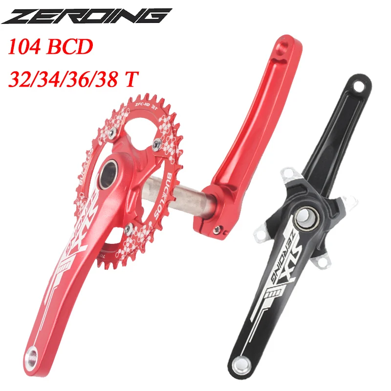 

MTB Crankset 170mm 104BCD Crank Chainwheel Mountain Bike Aluminum Alloy CNC Crank Arms Sprocket 8/9/10/11/12 Speed Bike Parts