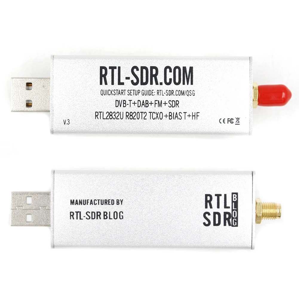 

2Pcs RTL-SDR SDR Receiver RTL Blog V3 R820T2 RTL2832U 1PPM TCXO SMA RTLSDR Software Defined Radio (Dongle Only)
