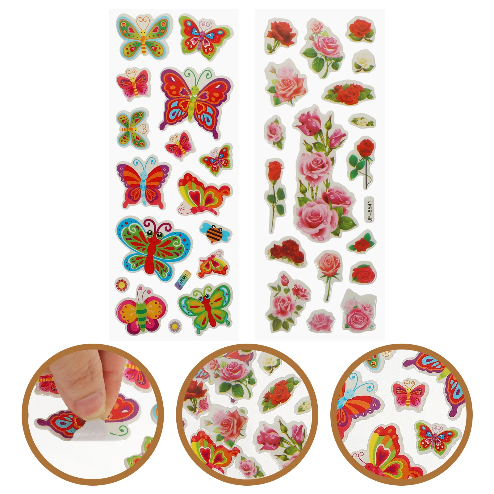 

40 Sheets Scrapbooking Girls Stickers Small Craft Stickers Foam Stickers for Decor Kids Gift Toddlers